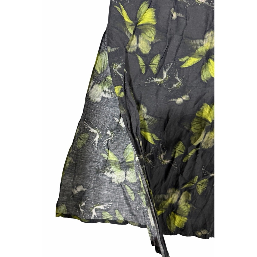 Allsaints Asta Ceres Linen Blend Midi Skirt & Top Sycamore Green Black Size 10‎ - Picture 7 of 16